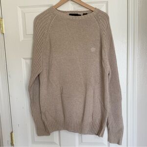Vintage Men’s Timberland Raglan Beige Long Sleeve Knit Sweater